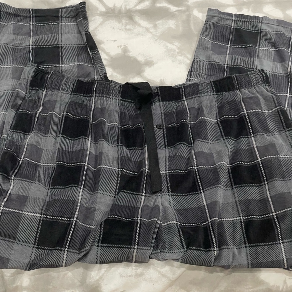 George 2XL (44-46)‎ Grey/Black/White Fleece Pajama Pants